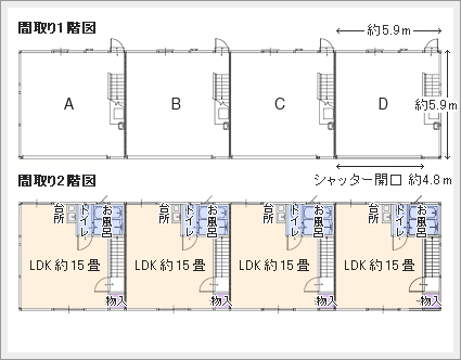 間取り図　ホビレッジ足立 神明（モーターフラッツK）