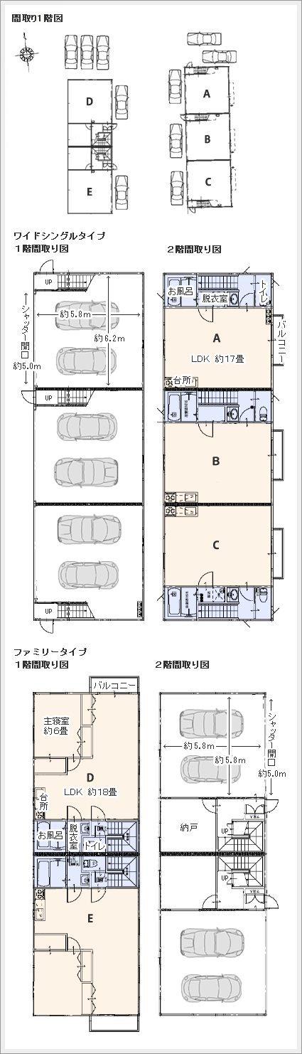 間取り図　ガレージハウス調布 深大寺