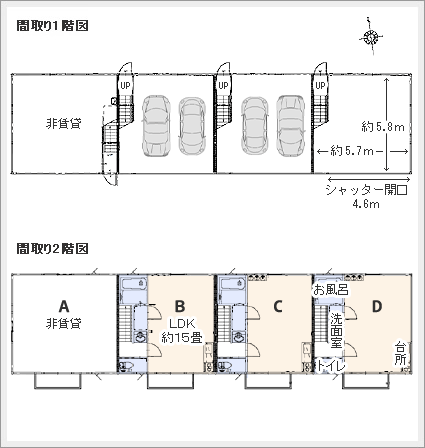 間取り図　ガレージハウス聖蹟桜ヶ丘