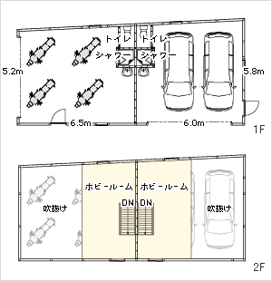 間取り図　賃貸ガレージ西多摩 福生東