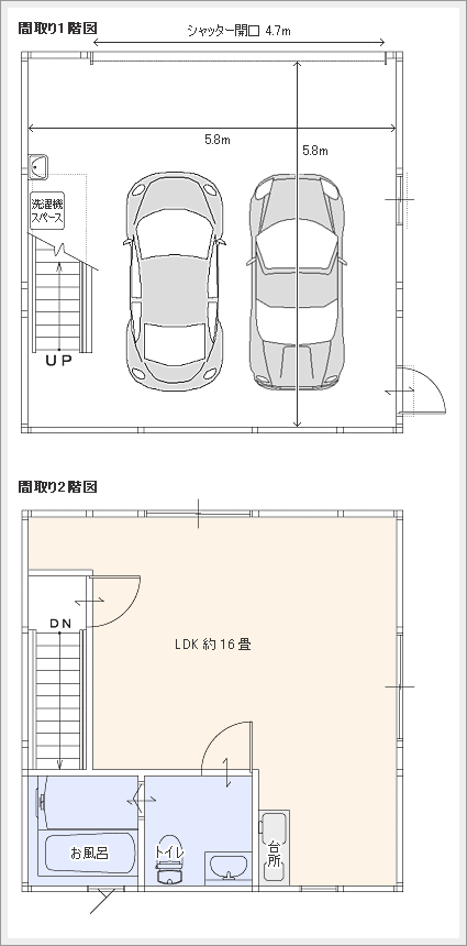 間取り図　ガレージハウスあきる野 下代継