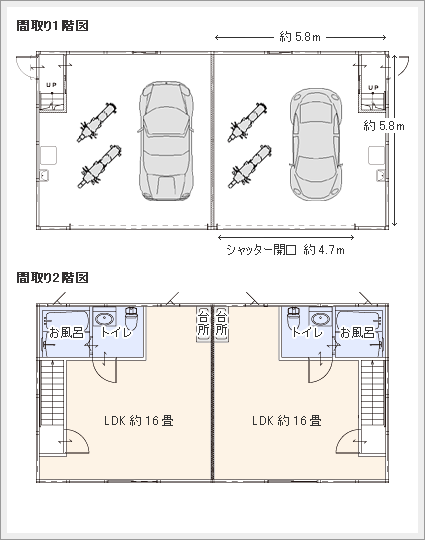 間取り図　ガレージハウス横浜 市ヶ尾