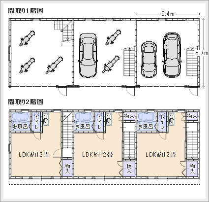 間取り図　ガレージハウス袖ヶ浦 長浦駅前